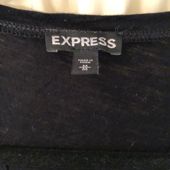 EXPRESS RACERBACK TANK LACE OVER LAY MEDIUM BLACK - Picture 2 of 3